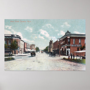 Ansicht von Main StreetDavison, MI Poster
