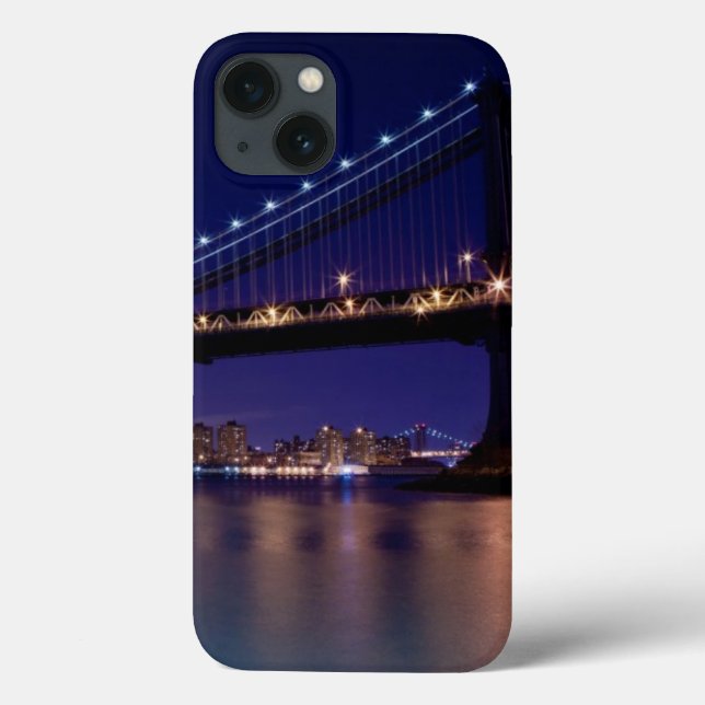 Ansicht von Manhattan-Brücke nachts Case-Mate iPhone Hülle (Rückseite)