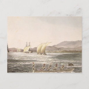 Ansicht von Manila, Philippinen, 1826 Postkarte