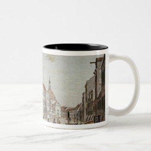 Ansicht von Mauer Strasse, Berlin, 1776 Zweifarbige Tasse