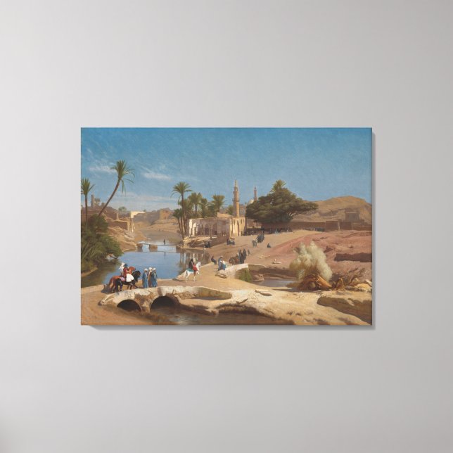 Ansicht von Medinet EL-Fayoum Leinwanddruck (Vorderseite)