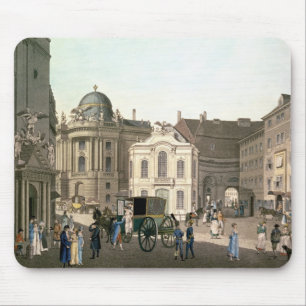 Ansicht von Michaelerplatz das Burgtheater zeigend Mousepad