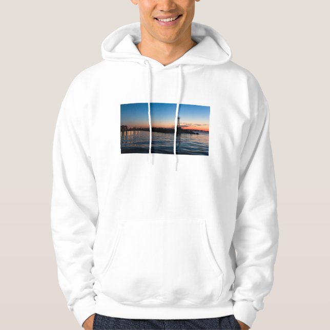 Ansicht von Montevideo an der Dämmerung, Uruguay Hoodie (Vorderseite)