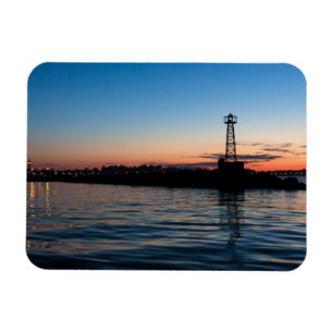 Ansicht von Montevideo an der Dämmerung, Uruguay Magnet