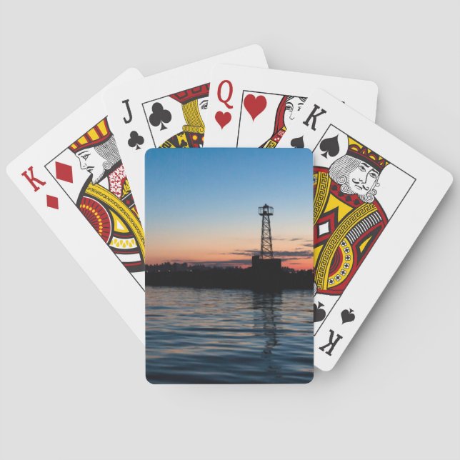 Ansicht von Montevideo an der Dämmerung, Uruguay Spielkarten (Rückseite)