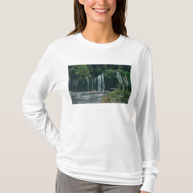 Ansicht von Mossbrae FallsShasta Frühlingen, CA T-Shirt (Vorderseite)