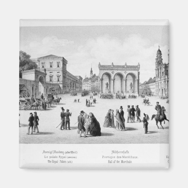 Ansicht von München, 1869 Magnet (Vorne)