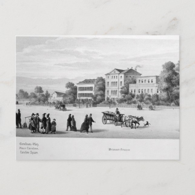 Ansicht von München, 1869 Postkarte (Vorderseite)
