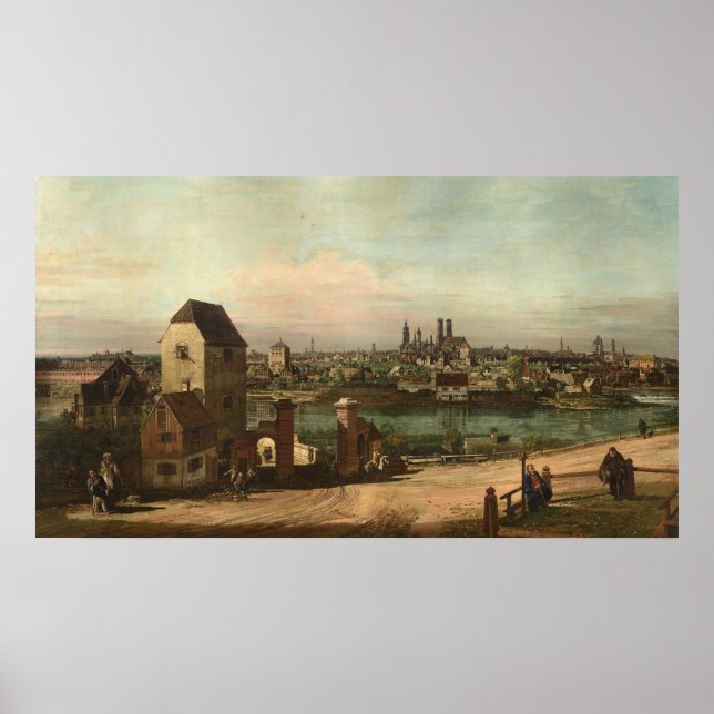 Ansicht von München - Bernardo Bellotto Kunstgewer Poster (Vorne)