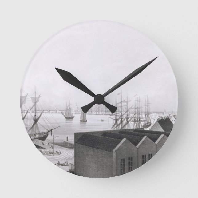 Ansicht von New Orleans aus der Unterwolle Pr Runde Wanduhr (Vorderseite)