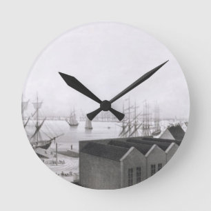 Ansicht von New Orleans aus der Unterwolle Pr Runde Wanduhr