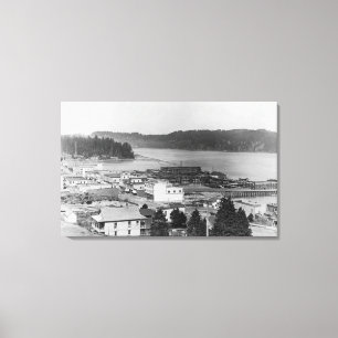 Ansicht von North Bend, Oregon Foto Leinwanddruck