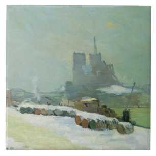 Ansicht von Notre Dame, 1894 (Öl auf Leinwand) Fliese