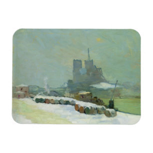 Ansicht von Notre Dame, 1894 (Öl auf Leinwand) Magnet