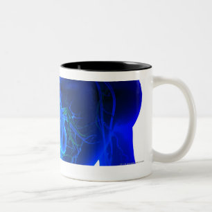 Ansicht von oben genanntem des Plans der Zweifarbige Tasse