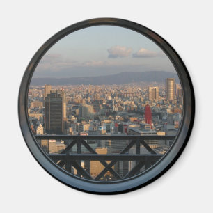Ansicht von Osaka Japan vom Umeda Himmel-Gebäude Magnet