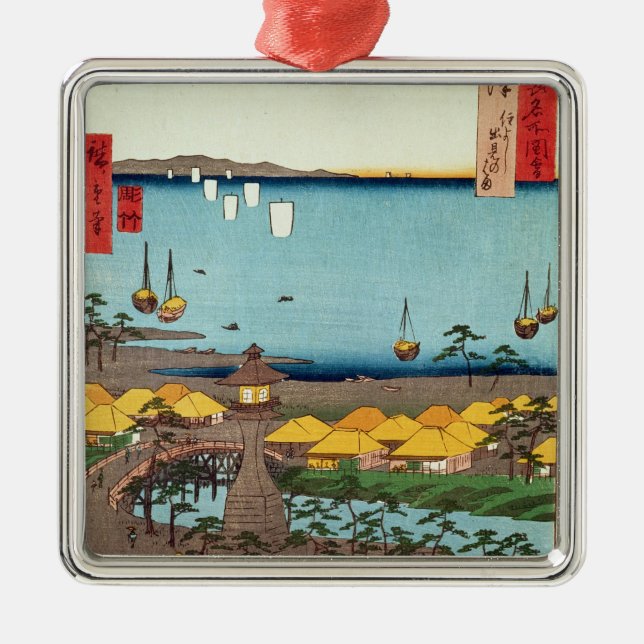 Ansicht von Osaka Silbernes Ornament (Vorne)