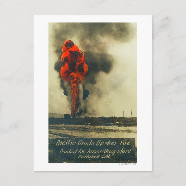 Ansicht von Pacific Crude Gusher FireFellows, CA Postkarte (Vorderseite)