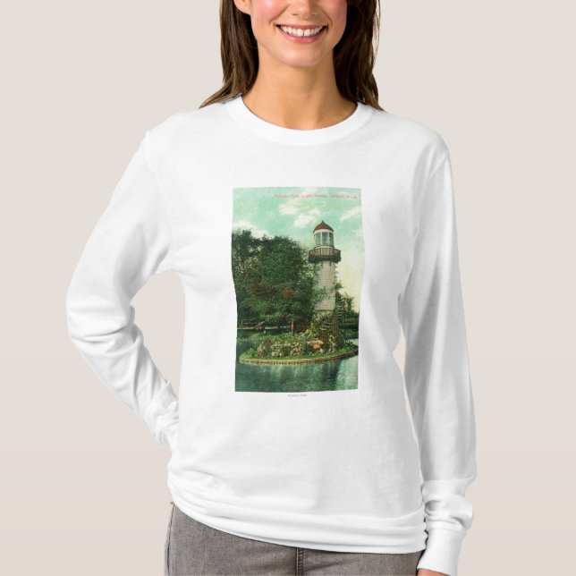 Ansicht von Palmer Park LighthouseDetroit, MI T-Shirt (Vorderseite)