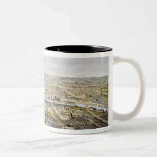 Ansicht von Paris vom Bois de Boulogne Zweifarbige Tasse