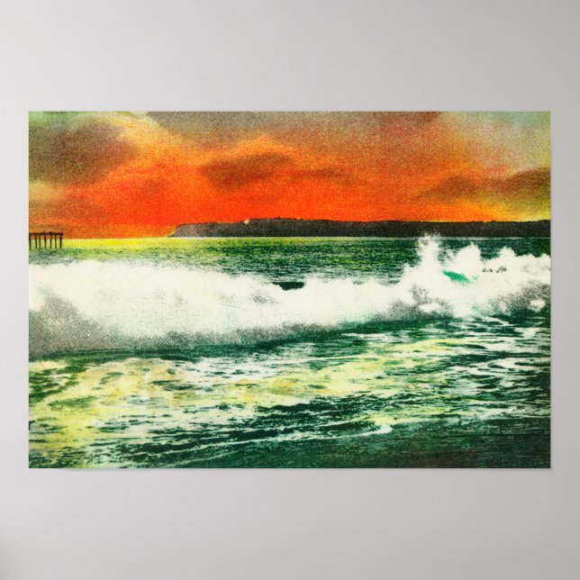 Ansicht von Point Loma bei SunsetCoronado, CA Poster (Vorne)