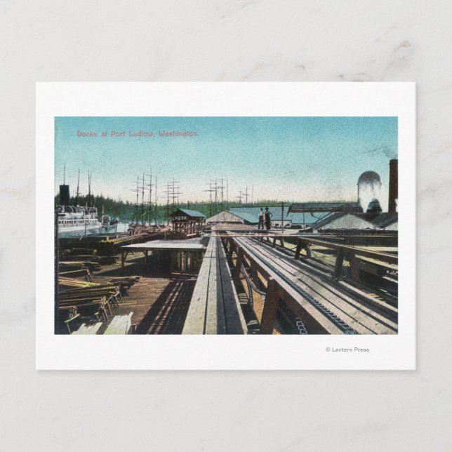 Ansicht von Port Ludlow DocksPort Ludlow, WA Postkarte (Vorderseite)