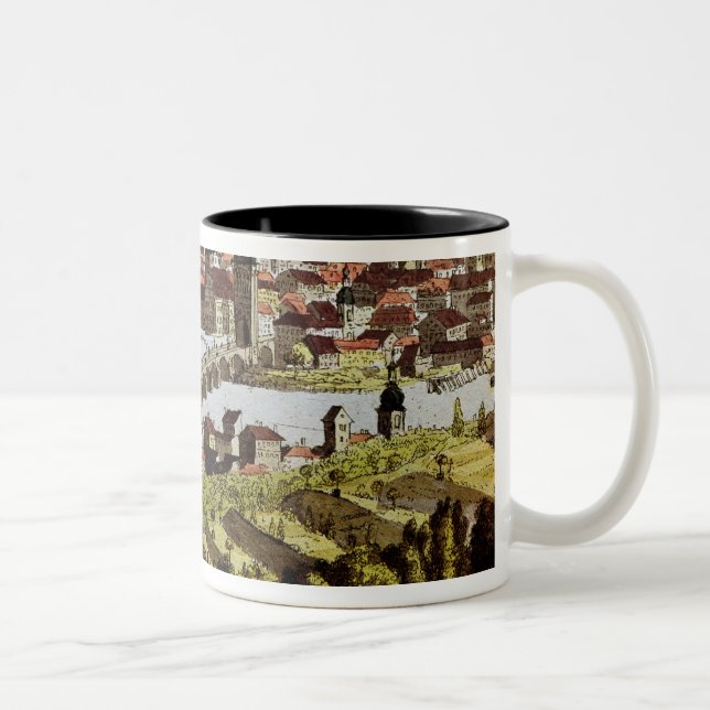 Ansicht von Prag Zweifarbige Tasse (Rechts)
