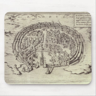 Ansicht von Rhodos, 'vom Theater der Hauptstädte Mousepad