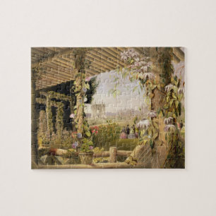 Ansicht von rustikalen Seat, Shrublands, 'vom G Puzzle