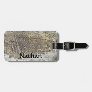 Ansicht von San Francisco, 1878 Gepäckanhänger