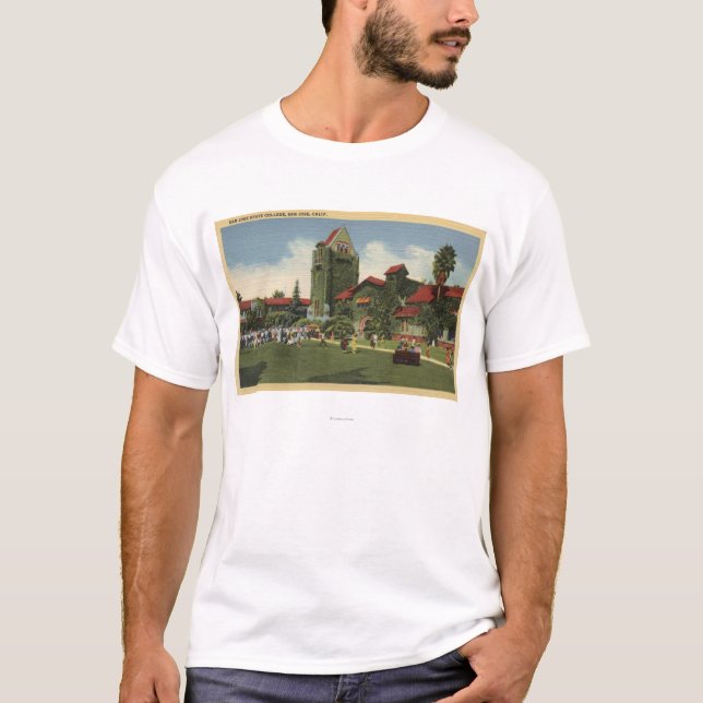 Ansicht von San- JoseStaats-Uni-Campus T-Shirt (Vorderseite)