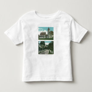 Ansicht von See Champlain Leuchtturm Kleinkind T-shirt