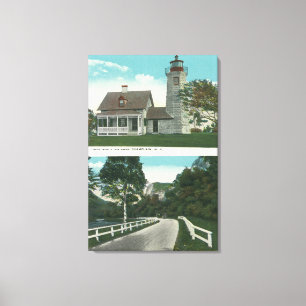 Ansicht von See Champlain Leuchtturm Leinwanddruck