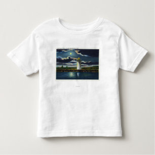Ansicht von See Cobbosseecontee Leuchtturm nachts Kleinkind T-shirt