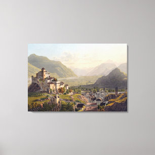 Ansicht von Sion, Illustration 'von der Reise Leinwanddruck