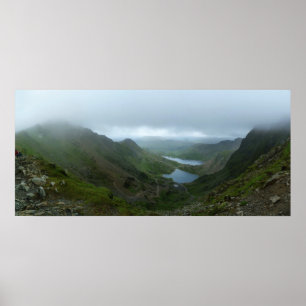 Ansicht von Snowdon - Panorama Poster
