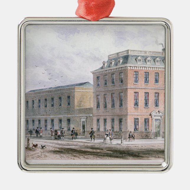 Ansicht von Soho Quadrat und von Carlisle-Haus Silbernes Ornament (Vorne)