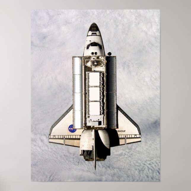 Ansicht von Space Shuttle Endeavour von ISS (STS-1 Poster (Vorne)