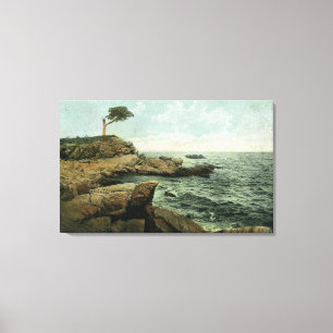 Ansicht von Spitzen-Insel und von Paar-Baum Leinwanddruck