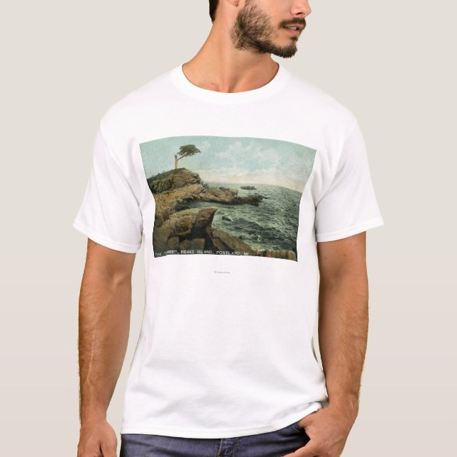 Ansicht von Spitzen-Insel und von Paar-Baum T-Shirt (Vorderseite)
