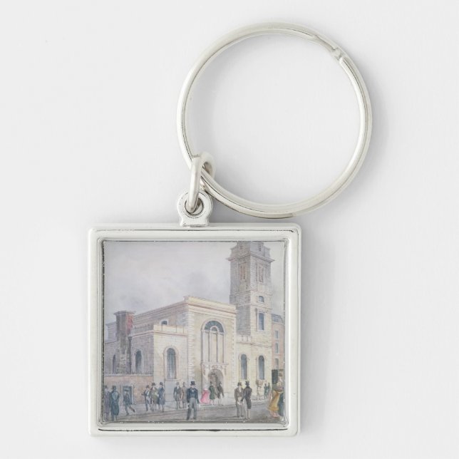 Ansicht von St Bartholomew Kirche Schlüsselanhänger (Vorne)