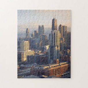 Ansicht von Stadtbild mit fantastischem Licht Puzzle