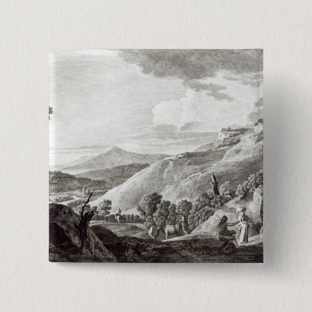 Ansicht von Tarquinia und von Corneto Button (Vorderseite)