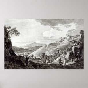 Ansicht von Tarquinia und von Corneto Poster