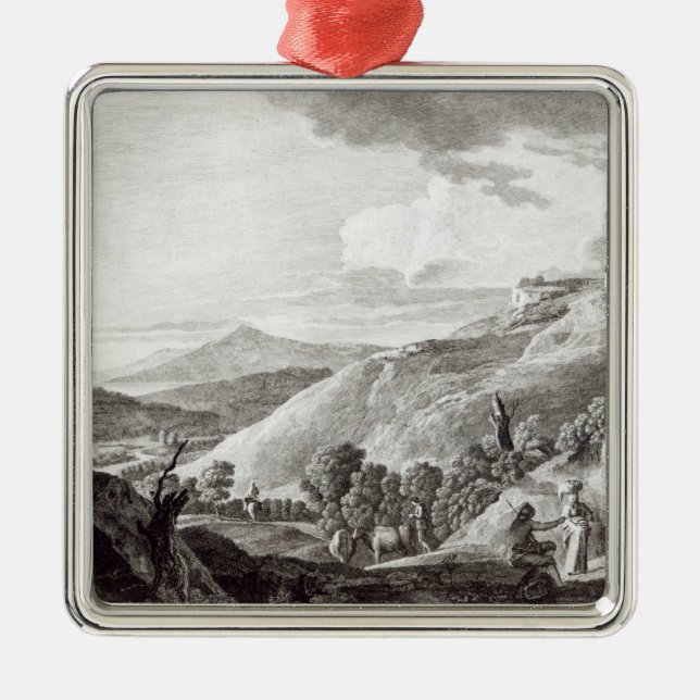 Ansicht von Tarquinia und von Corneto Silbernes Ornament (Vorne)