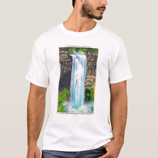 Ansicht von Taughannock Fällen T-Shirt (Vorderseite)