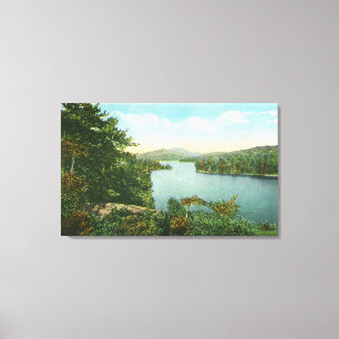 Ansicht von unterem Saranac See von der Leinwanddruck