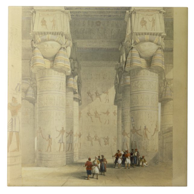 Ansicht von unterhalb des Portico des Tempels bei Fliese (Vorderseite)