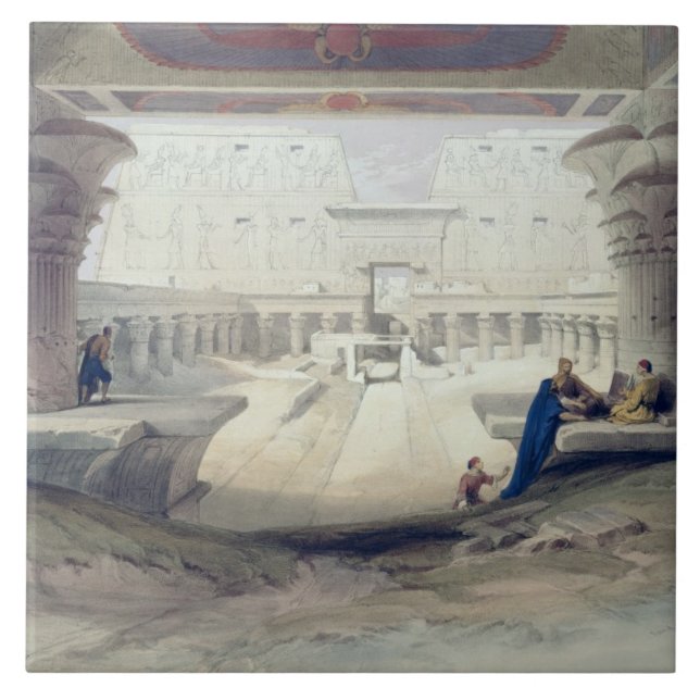 Ansicht von unterhalb des Portico des Tempels von Fliese (Vorderseite)