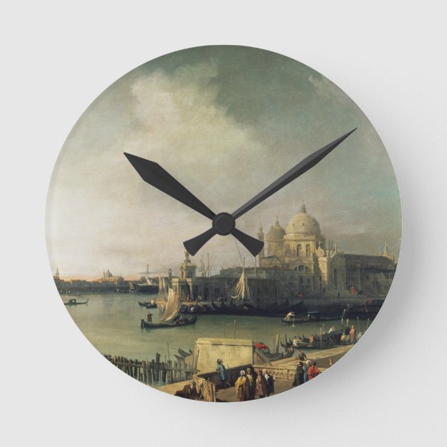 Ansicht von Venedig Runde Wanduhr (Vorderseite)